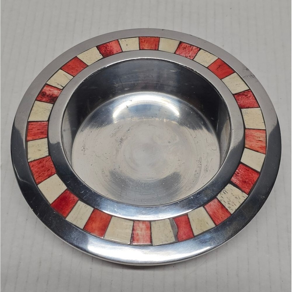 Mikasa Mosaic Silver Metal Wine Coaster Carnival Holiday DPK02-914